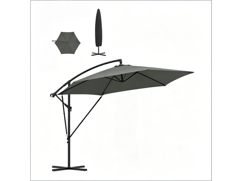  Parasol de jardin pliable, coloris au choix, piscine, extérieur, flexible  - Conforama A