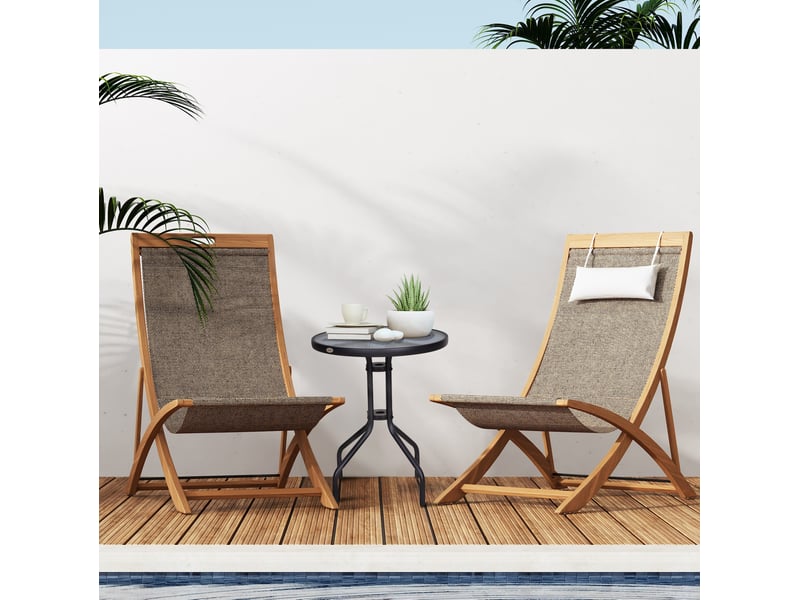 Table de jardin bistrot ronde avec plateau en verre de sécurité et structure métal pour balcon, noire, ø 60 × 70 cm - Conforama B