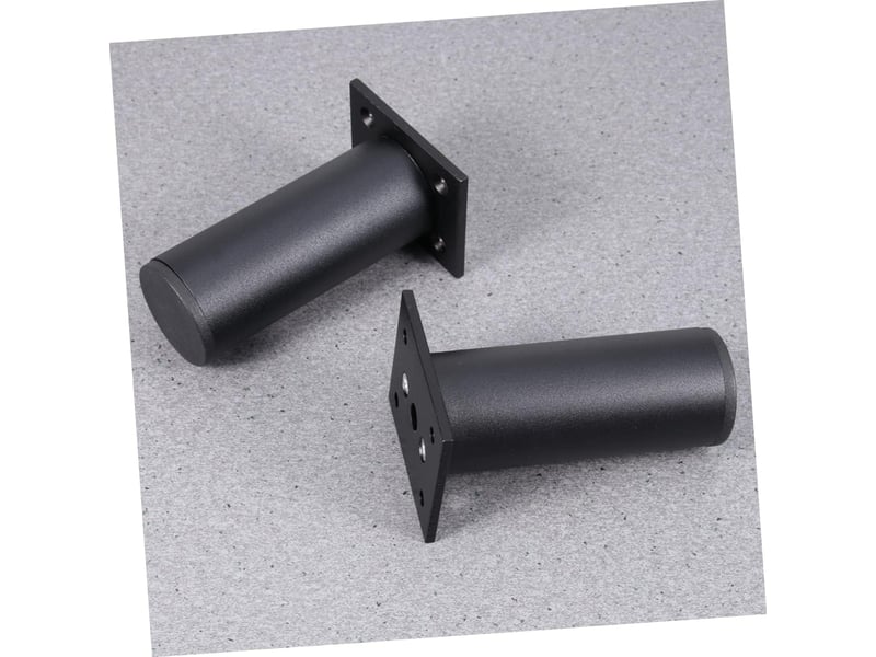  4pièces support réglables pour meubles armoire alliage aluminium de tables pour canapés et tables basses noir  - Conforama C