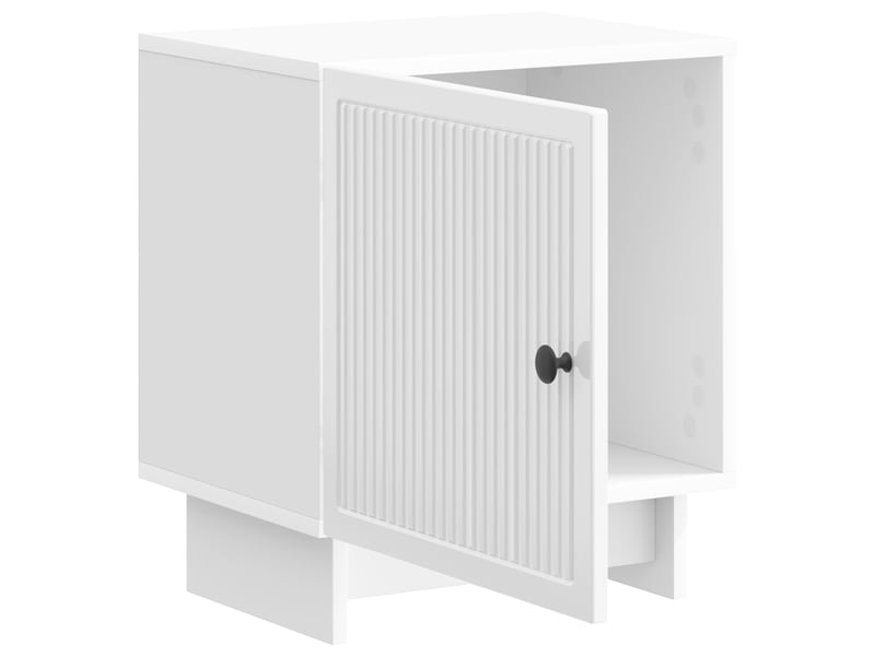 Table de chevet 2 pièces blanc brillant 43 x 34,5 x 50 cm  - Conforama D