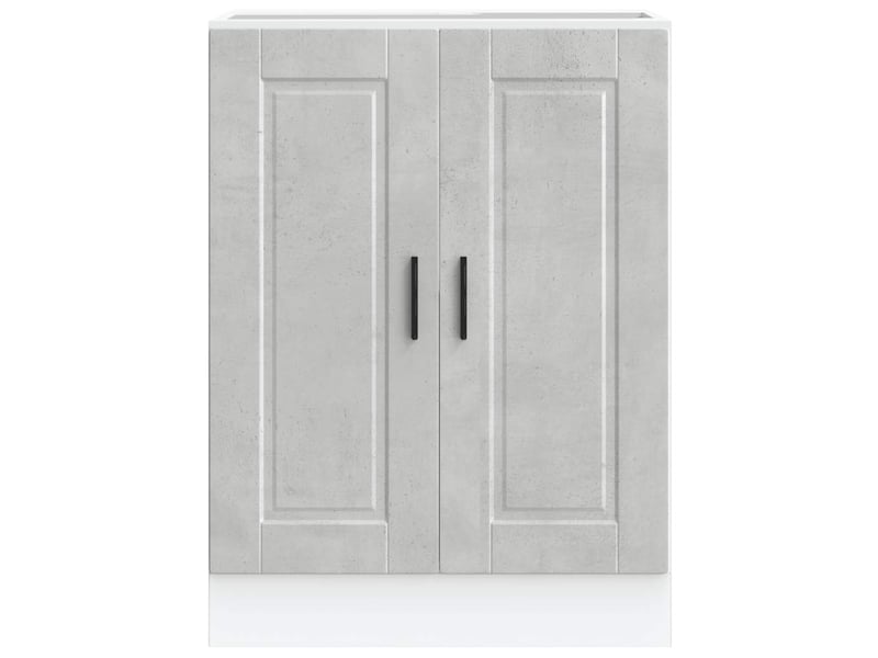  Meuble de rangement, armoire de cuisine porto gris béton bois d'ingénierie shl2307  - Conforama D