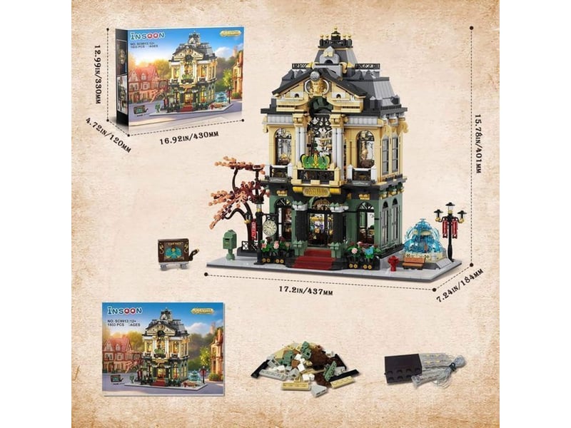  Jeu de construction ville magasin de bijoux led 1933 pieces maison a deux niveaux 151498_AABIZ50855_6_DROPFR - Conforama B