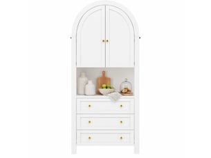 Buffet 2 porte(s) 3 tiroir(s) MODENVIE - 70 cm coloris blanc