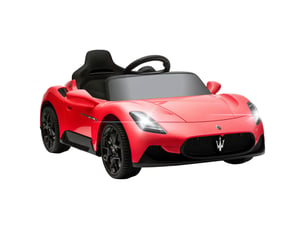 Voiture électrique pour enfants sous licence maserati mc20 12v, télécommande, led, musique et klaxon, 3 à 6 ans, rouge