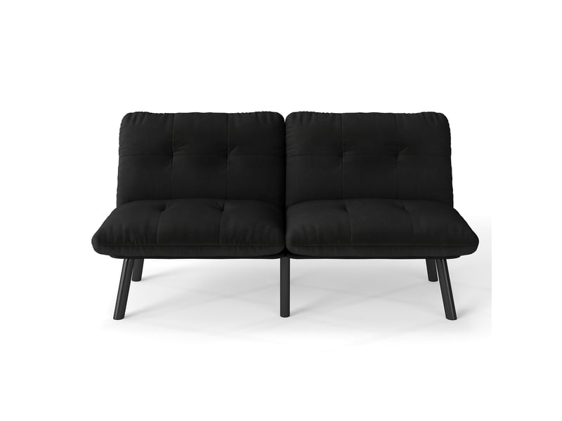  Canapé convertible, canapé-lit, 2 places, noir, pliable, design moderne, mobilier pour espace de vie, pour salon et séjour  - Conforama A