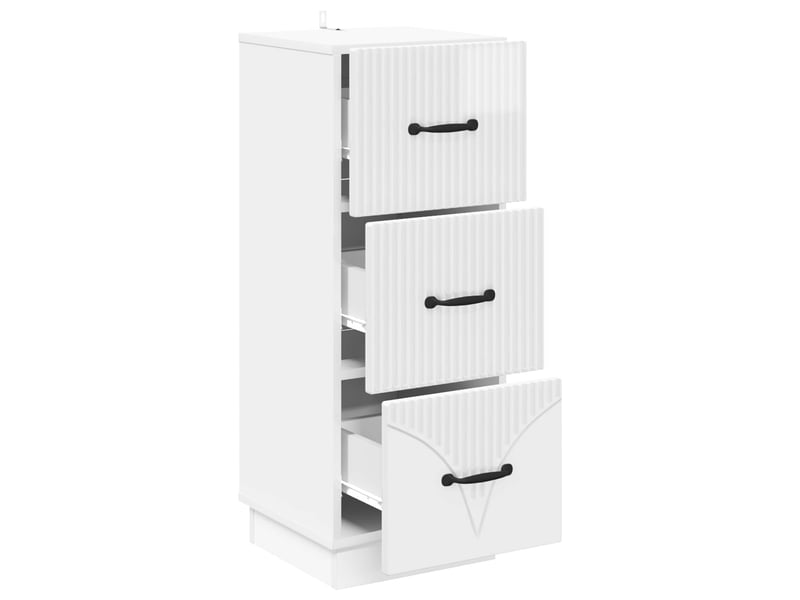 Armoire de rangement bureau, armoire à tiroirs 33 x 34.5 x 87 cm bois d'ingénierie shl2615 - Conforama E
