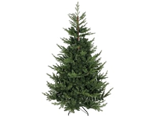 Sapin de noël artificiel, aspect réaliste, montage rapide, plastique, vert, 140 x 140 x 210 cm