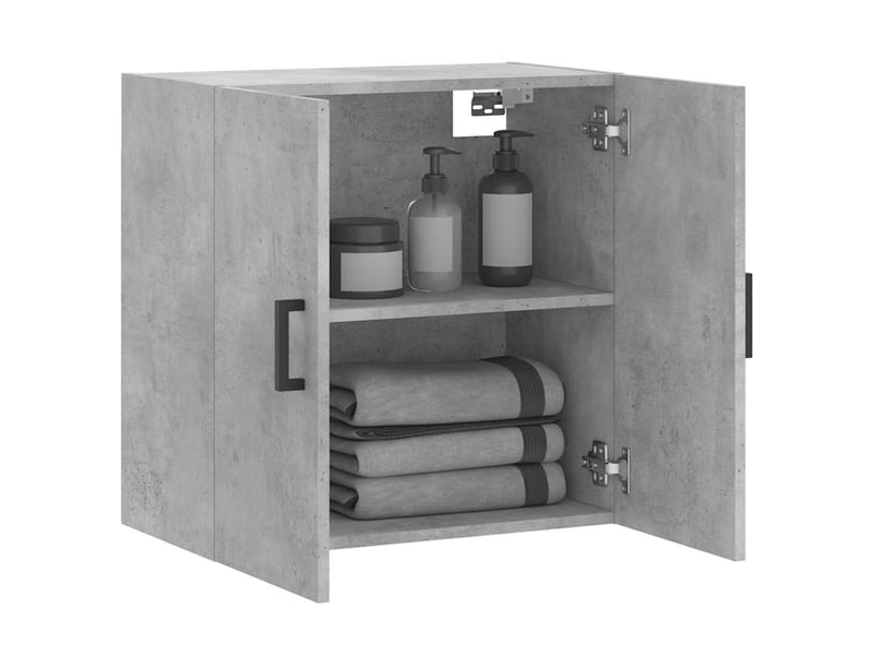  Armoire murale salon, meuble de rangement gris béton 60x31x60 cm bois d'ingénierie shl5431  - Conforama D