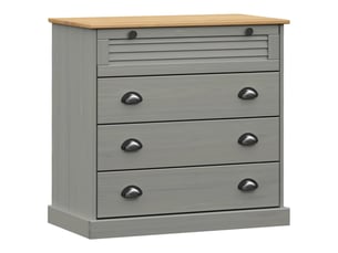 Commode 1 tiroir(s)    <strong></strong> <strong></strong> coloris gris largeur 80 cm