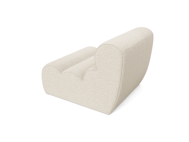  Fauteuil en tissu bouclette crème loft 1LOFTBCR - Conforama E
