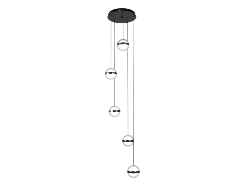  Fabrilamp people, plafonnier, moderne, led, 140 w, 10920 lm, 3000-4000-6000 k, noir, 75-180 x 35 x 35 cm 249195009 - Conforama A