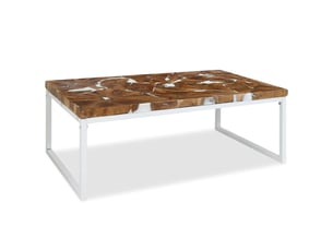 Table basse rectangulaire coloris blanc  