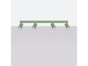 Plafonnier karbon 4l sauge aluminium minimaliste 16.5x81x6.5cm