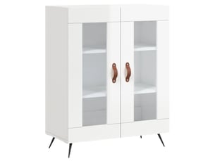 Buffet - bahut - meuble de rangement blanc brillant 69,5x34x90 cm bois d'ingénierie