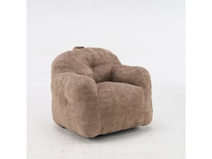 Fauteuil convertible Cuir / Croûte de Cuir noir