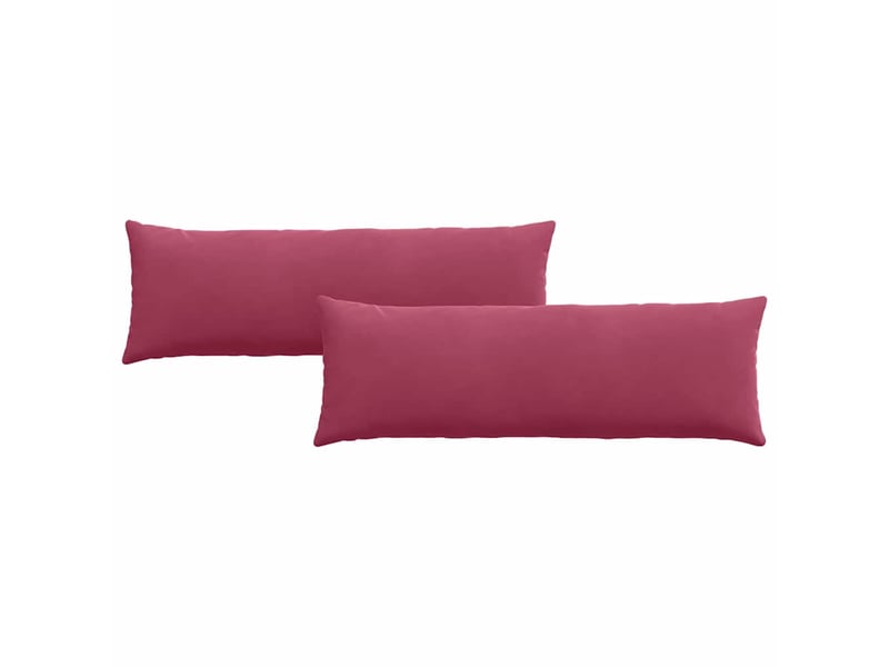  Lot de 2 coussins de canapé, coussins décoratifs bordeaux 120 x 40 cm cf59026  - Conforama A