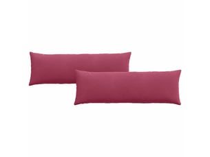 Lot de 2 coussins de canapé, coussins décoratifs bordeaux 120 x 40 cm cf59026