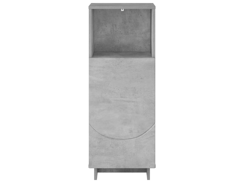  Armoire de salle de bain, meuble de rangement gris béton 36.5x38x95 cm  - Conforama D