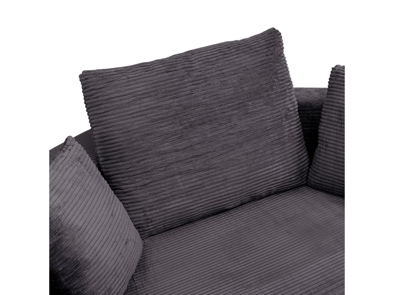  Canapé‑lit ovale modulable sans structure 173 x 176 cm, autoportant, revêtement velours côtelé, livré avec coussins, canapé‑lit pliable multifonction Fay Lum - Conforama R