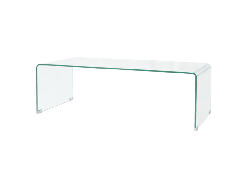  Table basse | table d'appoint salon 98x45x30 cm verre trempé transparent  - Conforama A
