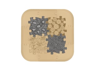 Tapis sensoriel muffik ensemble spa - 12 pièces, beige, graphite