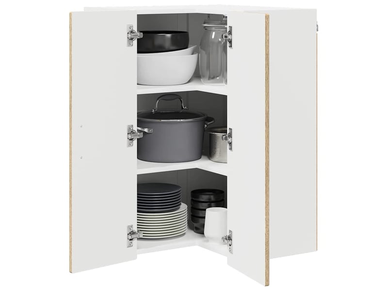  Meuble de cuisine, meuble d'angle mural chêne sonoma 57x57x80cm  - Conforama C