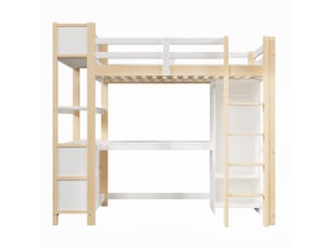 Lit mezzanine 90x200 cm <strong>ZOVIRA</strong> <strong></strong> coloris naturel