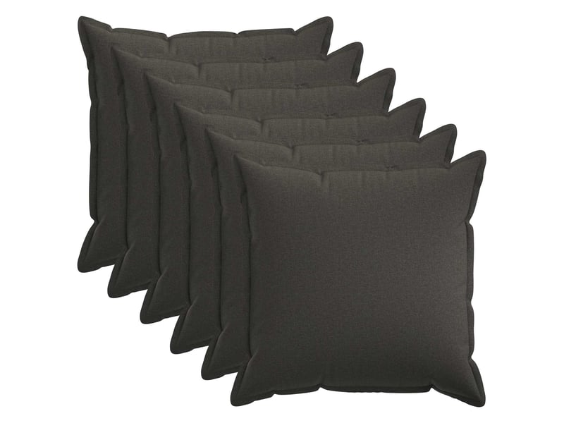  Lot de 6 housses de coussin houten gris foncé 65 x 65 cm cf49984  - Conforama B