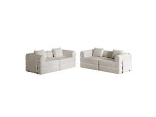 Canapé convertible modulable 183.8x91.4x69.8 cm avec rangement dans l’accoudoir, 4 places, chenille khaki