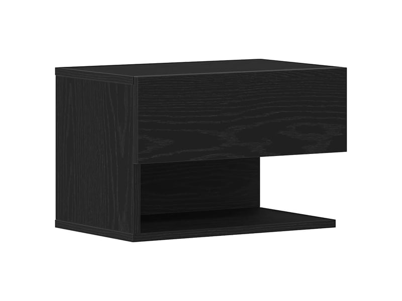  Table de chevet - cabinet de chevet - table de nuit chêne noir 46 x 30 x 30 cm bois d'ingénierie  - Conforama A