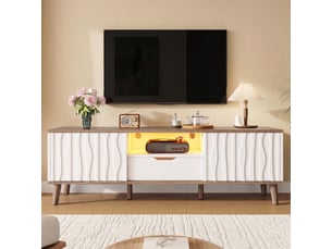Meuble tv coloris blanc 160 cm <strong></strong> <strong></strong>