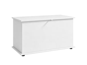 Coffre de rangement avec couvercle rabattable blanc 80 x 40 x 45 cm