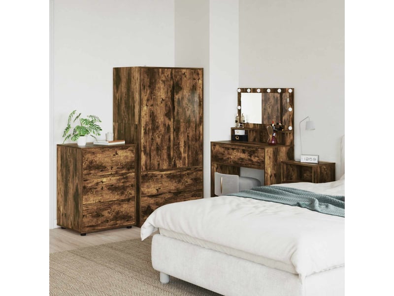  Armoire de rangement, commode de rangement 60 x 48 x 81 cm bois d'ingénierie shl5936  - Conforama B