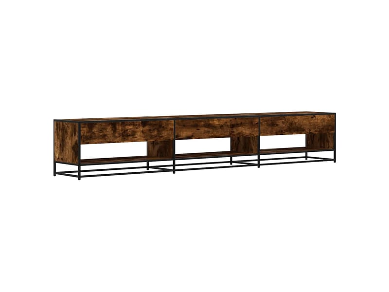  Meuble tv - banc tv - meuble de rangement chêne fumé 270x40x46 cm bois d'ingénierie  - Conforama E