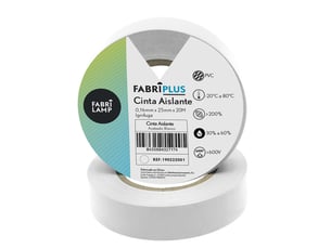 Ruban isolant pvc fabrilamp aislante 25 mm x 20 m blanc