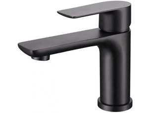 Robinet de lavabo de salle de bain, robinet de lavabo de vanité, eau chaude et froide (noir)
