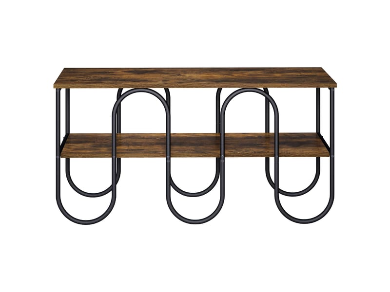  Meuble tv, table tv 100x40x50 cm chêne fumé bois d'ingénierie  - Conforama C