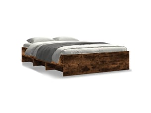 Lit 2 places 135x190 cm    coloris marron
