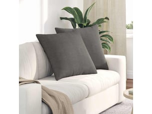 Lot de 2 coussins de canapé, coussins décoratifs gris clair 60 x 60 cm cf59072