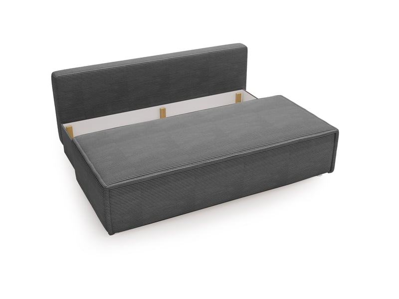 Canapé luna avec fonction couchage, couleur gris graphite - Conforama D