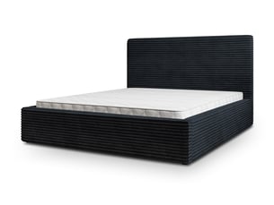 Lit coffre 180x200 cm <strong>MASSENO</strong> <strong></strong> coloris noir