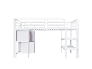 Lit mezzanine 90x200 cm MAISONORA coloris blanc