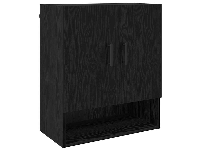  Armoire murale salon, meuble de rangement 60x31x70 cm bois d'ingénierie chêne noir shl5962  - Conforama A