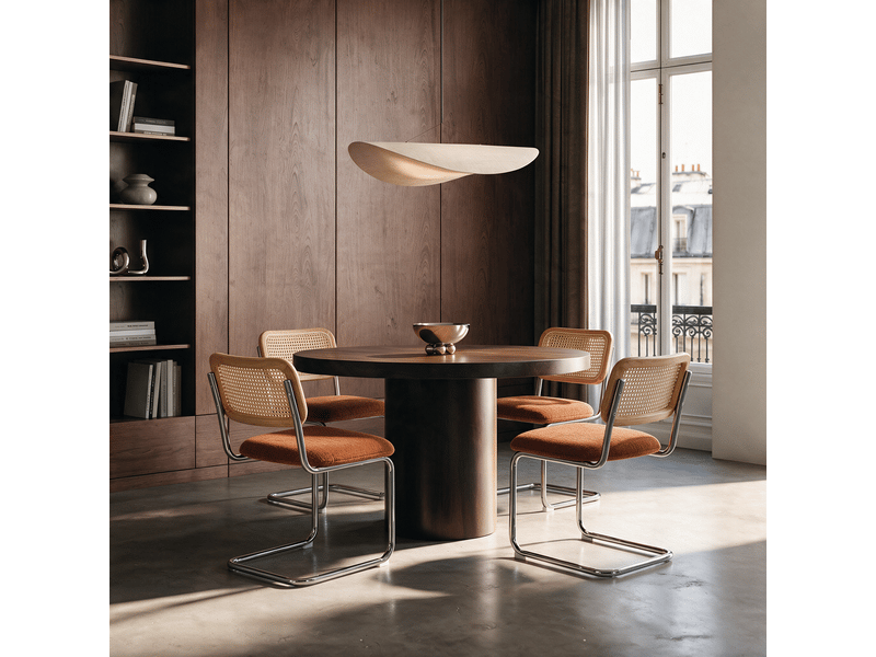  Lot de 2 chaises en velours texturé terracotta brooks SC62VTTC - Conforama C