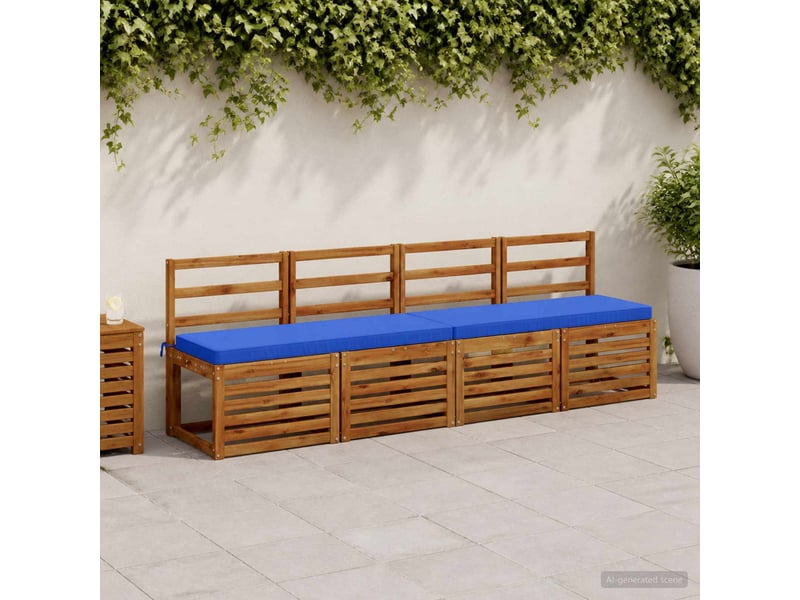 Lot de 2 coussins de banc, coussins d'assise vught 100 % polyester bleu royal cf57906 - Conforama B