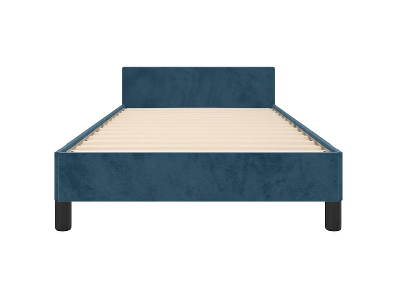  Lit simple- lit adulte -  cadre de lit sans matelas bleu foncé 100x200 cm velours  - Conforama D