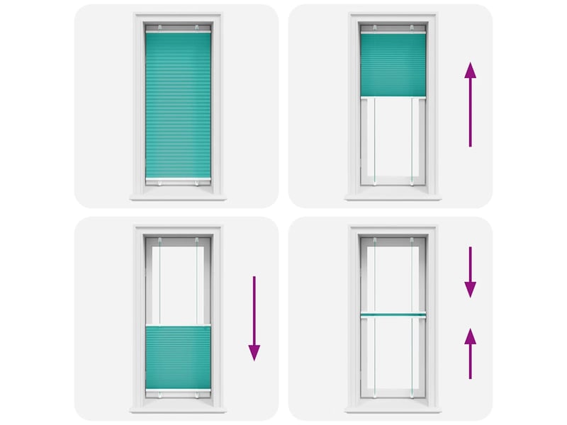 Store plissé, store de fenêtre vert pétrole 65x150 cm largeur du tissu 64,4 cm cf47095 - Conforama E