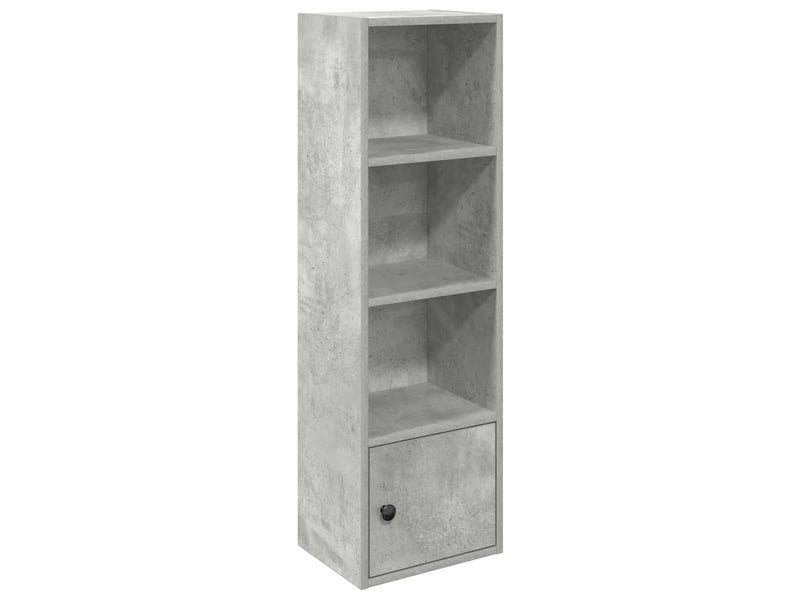  Bibliothèque, meuble de rangement salon gris béton 31x24x102 cm bois d'ingénierie  - Conforama A