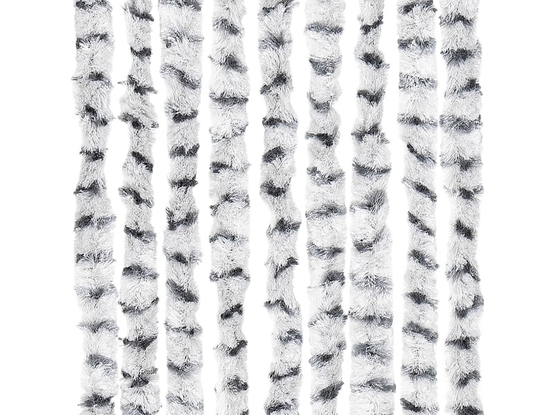  Rideau anti-mouches, moustiquaire gris clair et gris foncé 100x200cm chenille cf43537  - Conforama E