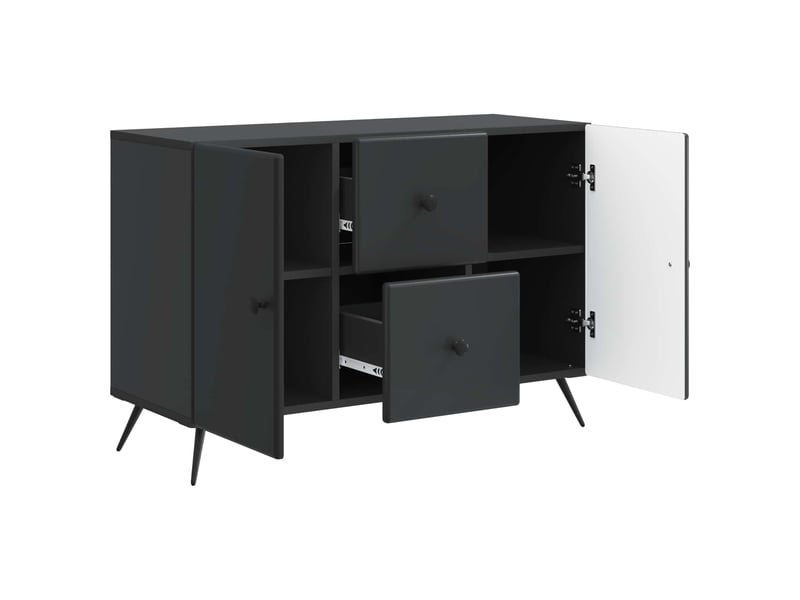 Buffet - bahut - meuble de rangement avec tiroir noir 89 x 34,5 x 60 cm bois d'ingénierie - Conforama E